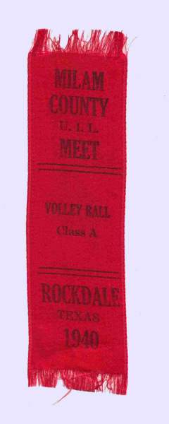 1940 Milam County, TX U.I.L meet - Rockdale, TX - Volleyball - red ribbon