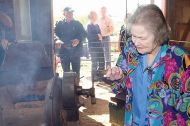 Irma Doss, Rockdale, TX Blacksmith shop