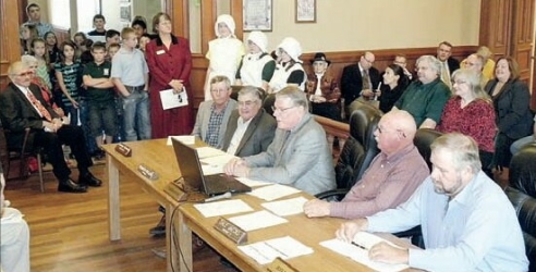 Edna Westbrook Trigg and Tomato Clubs honored by Milam County Commissioners